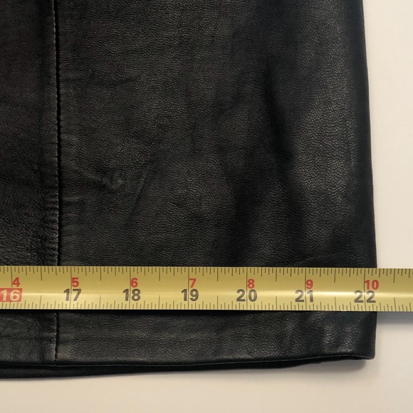 Vintage 111 STATE Black Leather Short Skirt - Picture 10 of 12